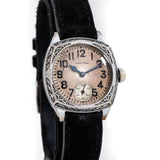 1912 Vintage Waltham Cushion Shaped Nickel Watch (# 15502)