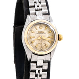 1954 Vintage Ladies Rolex Oyster Perpetual "Notched" Bezel Ref. 6507 14k Yellow Gold & Stainless Steel Watch (# 15504)