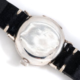 vintage rolex sterling silver watch case back shot
