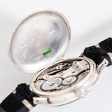 vintage rolex sterling silver watch interior case back shot