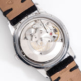 vintage zodiac moonphase watch movement shot
