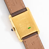 vintage cartier tank must de white case back shot