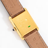 vintage cartier tank must de white case back shot