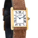 vintage cartier tank must de white dial shot