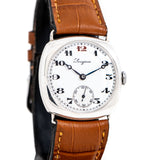 vintage longines cushion watch dial shot