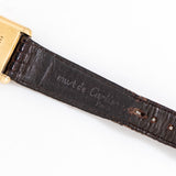 cartier tank brown dial shot, strap shot