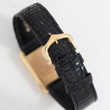vintage cartier must de black dial buckle shot