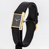 vintage cartier must de black dial shot, side view