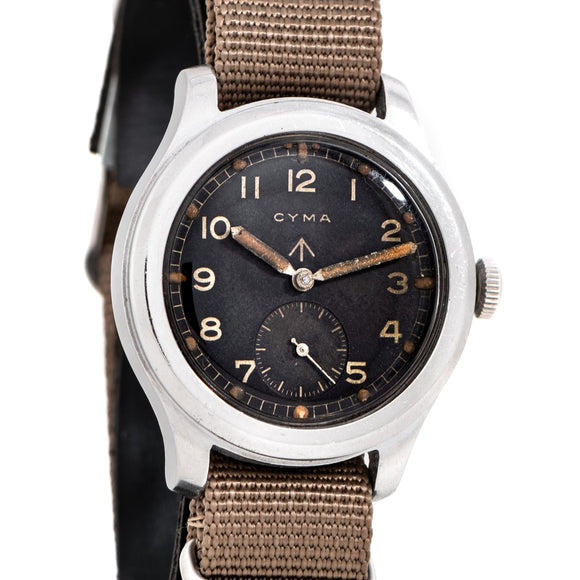 vintage cyma raf dirty dozen dial shot