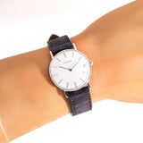 vintage wittnauer wristwatch wrist shot, close up