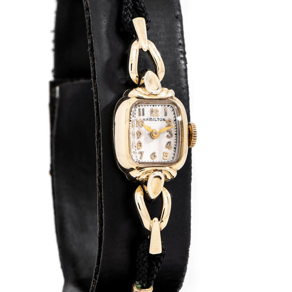 1940's Vintage Ladies Hamilton 10k Yellow Gold Filled Watch (# 15533)