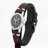 vintage waltham military watch dial shot, side view