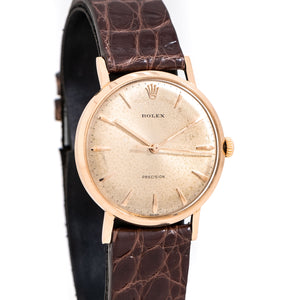 vintage rolex precision watch dial shot