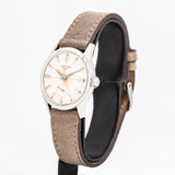 vintage longines watch dial shot, side view