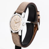 vintage omega seamaster dial shot, side view