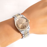1971 Vintage Rolex Datejust "Tobacco" Dial Ref. 1601 Two-Tone in 14k Yellow Gold & Stainless Steel (# 15553)