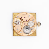 vintage cartier square shaped watch movement shot