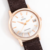 1963 Vintage Omega Seamaster Ref. 166.003 RARE Solid 18k Rose Gold Watch (# 15555)