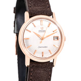 1963 Vintage Omega Seamaster Ref. 166.003 RARE Solid 18k Rose Gold Watch (# 15555)