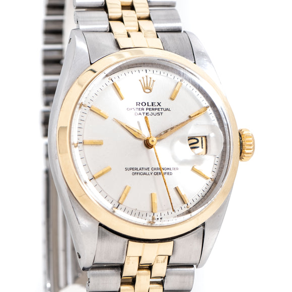 1964 Vintage Rolex Datejust Ref. 1600 Two-Tone BOX & PAPERS in 14k Yellow Gold & Stainless Steel (# 14782)