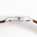 vintage omega wristwatch stainless steel case shot