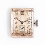 vintage bucherer rectangular watch dial solo shot