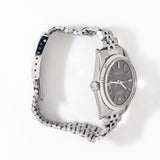 vintage rolex datejust grey crown shot