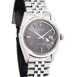 vintage rolex datejust grey dial shot