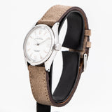 vintage rolex oyster perpetual dial shot, side view