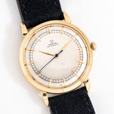 1946 Vintage Omega Bumper Automatic Watch in Solid 18k Yellow Gold (# 14807)