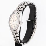 vintage rolex datejust ss dial shot, side view