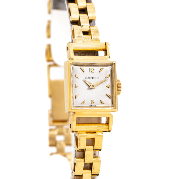 1960's Vintage Cartier Ladies Sized Ref. 3764 EWC Solid 18k Yellow Gold Cased Watch (# 14799)