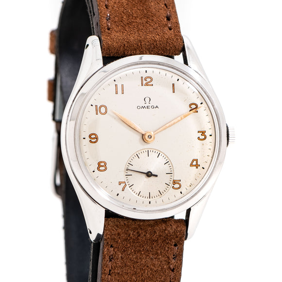 vintage omega stainless steel ww dial shot