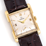 vintage omega square shaped watch, dial shot