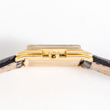 vintage omega square shaped watch, crown shot