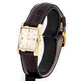 vintage omega square shaped watch, dial side view