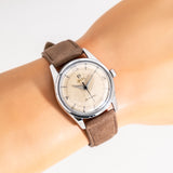 vintage omega seamaster ss watch, wrist shot