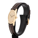 vintage bulova gold watch, additional angle, side view