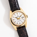 vintage omega ladies seamaster watch, dial shot on its back