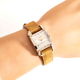 vintage benrus wristwatch, wrist shot