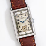 vintage omega tank, dial shot on its back