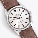 vintage omega constellation wristwatch, on its back