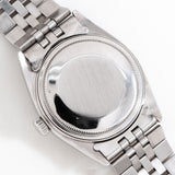 vintage rolex datejust grey ghost watch, case back