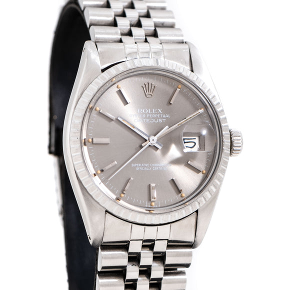 vintage rolex datejust grey ghost watch