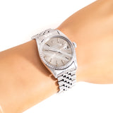 vintage rolex datejust grey ghost watch, wrist shot