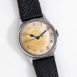 vintage omega stainless steel watch, dial shot