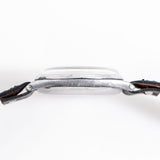 vintage omega stainless steel watch, case view