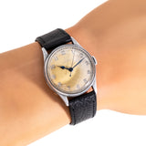 vintage omega stainless steel watch, wrist shot