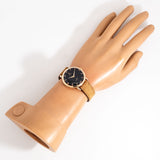 vintage omega black dial rose gold, wrist shot overview