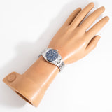 vintage rolex date automatic blue, wrist shot overview